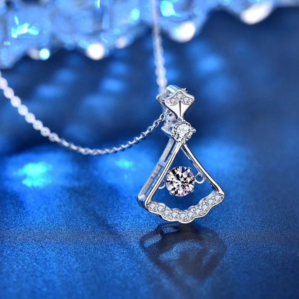 1/2ct. t.w. Diamond Dancing Necklace - Picture 5 of 13